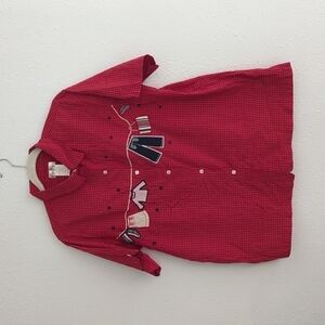 Bobbie Brooks Women's Button Down Top Festival Country shopping Embroidered
